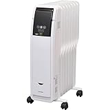 アイリスオーヤマ ヒーター オイルヒーター 8畳 ウェーブ型 500W/700W/1200W 小型 コンパクト 温度調節可能 転倒オフ機能 チャイルドロック マイコン式 入りタイマー 切りタイマー コード収納 キャスター付き 足元 省エネ 暖房 PO