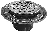 ジョーンズStephens Corporation d50301シャワー4 " Drain /床ドレインwithステンレススチールラウンドStrainer ABS、スモール、
