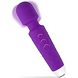 NAUMED バイブ 女性用 電マ ローター 【20種振動+8段階速度】 でんま 軽量 携帯便利 電ま 静音設計 防水 電動ハンディ360°曲がりヘッド シリコン製 クリトリス責め 中いき全身防水 強力 中イキ開発 USB充電式 初心者向け Gスポッ