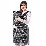 手書きドット柄 くま耳付き ダウンケープ フリース FREE ネイビー