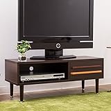 【北欧風 90cm幅 ロータイプ テレビボード】シンプルなデザイン＆あたたかみある北欧モダン風 ダークブラウン色