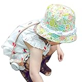 (スマイル ワキキ)Smile YKK 赤ちゃん バケット ハット キッズ サファリハット 女の子 ベビー帽子 日よけ UVカット プリント 52
