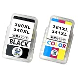 キャノン BC-360 BC-361 CANON 用 詰替えインク インク王国 顔料ブラック＆3色カラーセット キャノン プリンターインク 詰め替えインク BC360 BC361 BC-360XL BC-361XL 対応プリンター PIXUS TS5430 PIXUS TS5330 互換インクBC360BK BC361CL BC-360BK BC-361CL