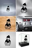 ビニールステッカーデカールBaby On Board Sign ATV車ガレージバイクd217 8 x xx9 16 In. ブラック DT17V800091602