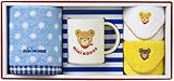 ミキハウス ギフトコレクションビビットシリーズ ハンド&ミニタオル2P&マグカップセット ブルー 11-8940-368