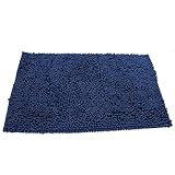 pauwerノンスリップバスラグChenilleソフトマイクロファイバー浴室マット、31.5 " x19.7 " 31.5"x19.7" ブルー