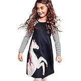 ベビー女の子服、balakie子供春服Horseストライプ印刷プリンセスパーティードレス 12M BK-15989