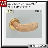レバーハンドル 空錠 【白熊】 ウッドオデッセイ SL-323 白木ウッド 丸座