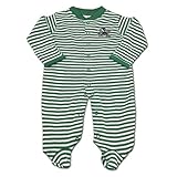Notre DameベビーストライプFooted Romper