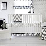 My Baby Sam Out of The Blue Crib Set, Navy/Gray by My Baby Sam [並行輸入品]