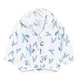 Cozy Maker（C&M）ラッシュガード キッズ 長袖 パーカー 体型カバー 子供 紫外線カット 日焼け紫外線対策 アウター 海 プール スポーツウェア 軽量 フード付き コート 冷房対策 uvカ
