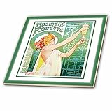 フローレンアールデコとNouveau – の画像1896 LivemontsフレンチLiquor – タイルのペイント 12" ct_80294_4