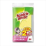 スリーエム:スコッチ・ブライト 抗菌ネットスポンジたわし(パワフルネット)(2個入り) イエロー,グリーン 2個 NT-01K 2PM 63676