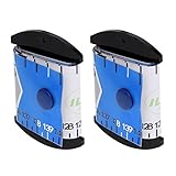 monkeyjack 2pcs魚測定テープメジャールーラーアクリルファイバー防水1.4 Mツールブルー