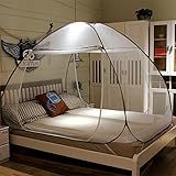 royal-フリーインストールFolding Mosquito Netドームジッパー( ¶</ ( 6.6フィートベッド) ベージュ