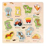 木製の教育的な形の色の認識のパズル、年齢3のための誕生日のギフトのおもちゃ5歳と子供の子供の赤ん坊の幼児の少女 (サイズ : B)