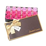 SUND　造花　ソープフラワー　枯れない　カラフル　花　ギフトボックス　ローズ 贈り物 プレゼント せっけん バレンタイン ホワイトデー 芳香剤 小物 バレンタイン　選べる4色　ローズ