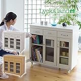 キャビネット90cm幅 FLL-0004-WH ホワイト