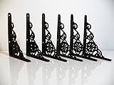 ロット/ 6のセットantique-style Cast Ironスモール6 1 / 4 " x 4 1 / 2 "シェルフブラケットハンガーブレース