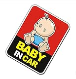 セーフティ反射ステッカー 赤ちゃん BABY IN CAR (E)