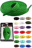[KutsuGoods] クツグッズ スニーカーヘッズ専用 シューレース 靴紐 100cm 120cm 140cm 160cm 平紐 靴ひも shoelaces (140cm, グリーン)