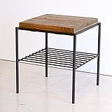 アンティーク風 40cm幅サイドテーブル コーヒーテーブル ブラウン