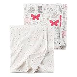 Carter's(カーターズ)ブランケット2枚セット（アニマル/ハート）お雛巻き(おひな巻き)に最適♪ [並行輸入品]