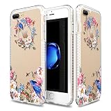 Patchworks iPhone8 Plus / iPhone7 Plus ケース Level Case Botanic Garden Collection ブルーバード 【 耐衝撃 花柄 オンライン専用パケ 】 アイフォン 8 Plus / 7 Plus ケース
