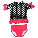 Ruffle Butts ラッフルバッツ Ruffled Swimwear スイムウエアコーラルポルカドット 水着 キッズ [並行輸入品]