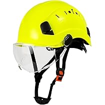 Amazon | 安全ヘルメット 建設用安全ヘルメット バイザー付き