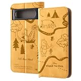イングレム Google Pixel 8 ケース 手帳型 キャラクター グーグルピクセル8 Pixel8 プーさん 耐衝撃 かわいい スマホケース 手帳型レザーケース Raffine くまのプーさん_モノトーン IJ-DGP8DML2Y/PO26