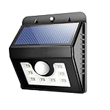 Homefunny センサーライト ソーラー ライト 屋外 8 led 人感 センサー 防犯 ライト 防水 太陽光発電 外灯 玄関 駐車場 (改良版)