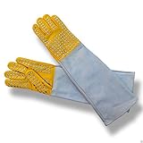 2Fit Snake Catcher Gloves Heavy Duty Reptile Lizards Leather GlovesYellow by 2Fit