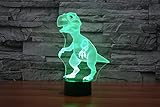 jcdlits @アクリル7色変更恐竜LED Nightlights 3dホーム装飾ライトLEDデスクテーブルランプUSB 5 Vランプの夜ランプ