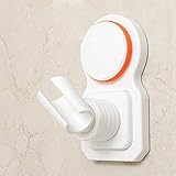 labkiss調節可能なシャワーヘッドホルダー、超強力な真空吸盤Hand Heldシャワーブラケット、再利用可能な、防水性、頑丈、360回転、壁マウントヘッドホルダーバスルームホテルホワイト