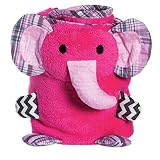 Blossoms and Buds Cuddly Elephant Rolledピンクベビー毛布35インチ