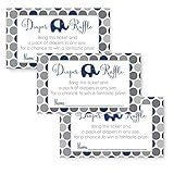 Navy ElephantおむつRaffleカードのベビーシャワー( 15セット)