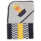 Luvable Friends Hooded Towel and 5 Washcloths, Duck by Luvable Friends