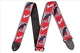 FENDERギターストラップ RED/WHITE/BLUE MONO STRAP [並行輸入品]