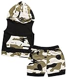 iCrazy Baby Boys ' Camouflageパーカー+ショートパンツ服装セット服