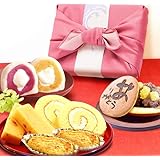 おいもや プレゼント 竹かご風呂敷スイーツセット どら焼き 大福 いもようかん ポテロール スイートポテト スイーツ5種セット 母の日ギフト (ピンク)