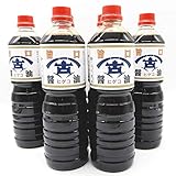 古村醤油 福井の老舗 古村醤油 ヒゲコ醤油の旨口 1リットル 6本