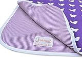 Butterfly Blanket Purple Organic Cotton by Penguin Organics