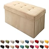 折りたたみ式 収納 スツール ワイドタイプ/74cm幅 選べる20色 布張り チェアー オットマン ストレージ トランク ボックス ドレッサー ダイニング エントランス