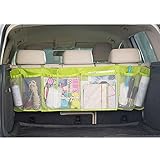 車用収納バッグ　子供小物収納バッグ　自動車の収納バッグ　トランクのオーガナイザーのシートカバー　子供おもちゃ収納　電話収納　iphoneホルダーバッグ（カラー：緑）