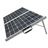ECO-WORTHY ポータブル携帯 単結晶 ソーラーパネルキット コントローラー付属 家庭専用 100W ★ 太陽光発電入門に!