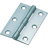 TRUSCO(トラスコ) スチール製厚口蝶番 三価クロムメッキ仕上げ 全長64mm 10個入 888-64UNCR