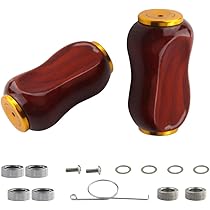 【新品未使用】ウッドノブ 木製ノブ 天然木/GOLD 2個 ダイワ、シマノ対応 送料 無料 通販アウトドア・釣り・旅行用品 - 【新品未使用