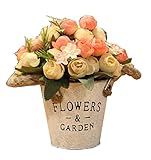 かなり人工の花シルクの花偽の花バスケットピンク