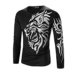 & # x273d ; Anglin & # x273d ;メンズファッションメンズ長袖Tシャツプリント XL ベージュ